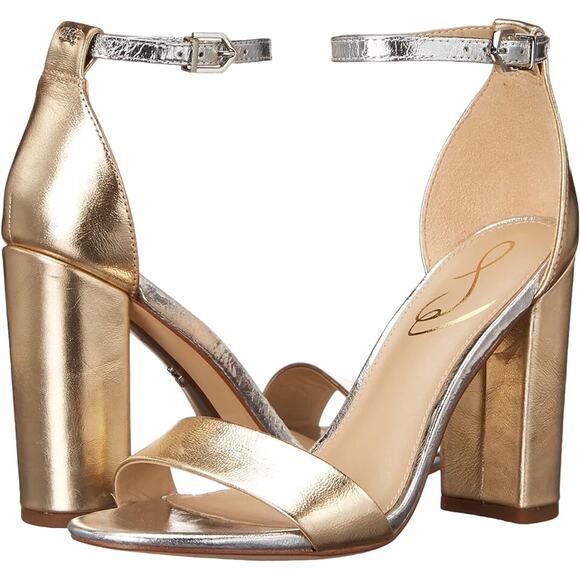 Sam Edelman Gold and Silver Heels - Picture 6 of 11
